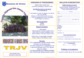 Resultats TRJV 1 BEAUMES DE VENISE XC-DH