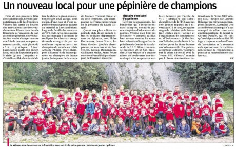 Article la Provence 14 janvier 2016
